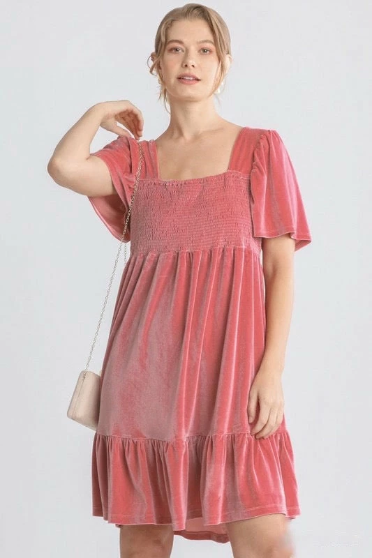 Purple Door Boutique Summer SALE Rose Quartz Velvet Babydoll Dress 1 Purple Door Boutique Summer SALE Rose Quartz Velvet Babydoll Dress