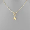 Purple Door Boutique Star Toggle Gold Chain Necklace Jewelry
