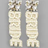 Purple Door Boutique Bride Ivory Beaded Earrings