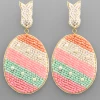 Purple Door Boutique Easter Egg Pastel Beaded Earrings Jewelry