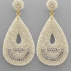 Purple Door Boutique New Arrivals Silver Beaded Teardrop Earrings