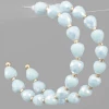 Purple Door Boutique Light Blue Beaded Hoop Earrings