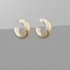 Purple Door Boutique Gold Chunky Mini Hoop Earrings