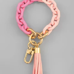 Purple Door Boutique Pink Chain Bracelet Keychain Accessories/Gifts