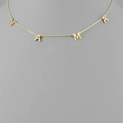 Purple Door Boutique Gold Dipped MAMA Necklace New Arrivals
