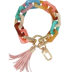 Purple Door Boutique Accessories/Gifts Multicolor Resin Chain Bracelet Keychain
