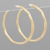 Purple Door Boutique Jewelry Worn Gold Hammered Hoop Earrings