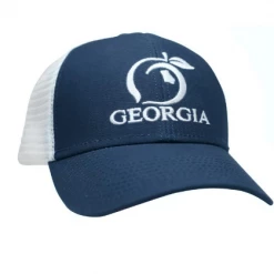 Hats Peach State Pride 'Georgia Mesh Back' Trucker Hat- Navy & White