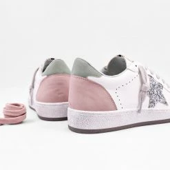 Shu Shop Shoes Paz Silver Sparkle Star Sneakers