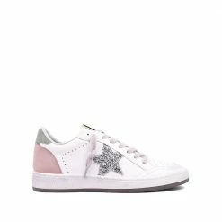 Shu Shop Shoes Paz Silver Sparkle Star Sneakers