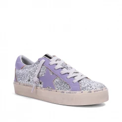 Shu Shop New Arrivals Pixie Silver Sparkle Star Sneakers