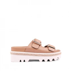 Shu Shop Xyla Tan Slide Sandals