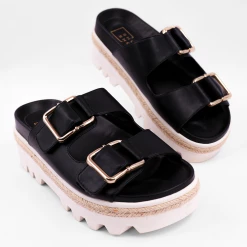 Shu Shop Xyla Black Slide Sandals New Arrivals