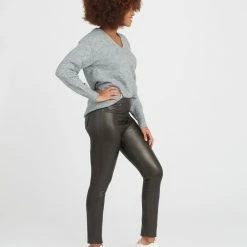 Spanx Leather Like Black Skinny Pants