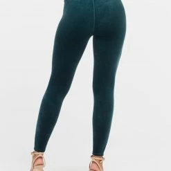 Spanx Malachite Velvet Leggings