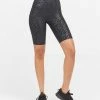 Spanx Faux Leather Zebra Biker Shorts