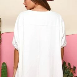 Purple Door Boutique New Arrivals Star Patched Oversized Tee