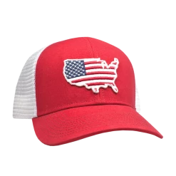 Peach State Pride 'USA' Mesh Back Hat - Red