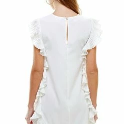 Purple Door Boutique New Arrivals Ruffled Party White Dress