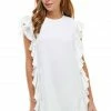 Purple Door Boutique New Arrivals Ruffled Party White Dress