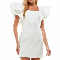 Purple Door Boutique New Arrivals Chic Ruffles White Dress