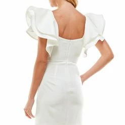Purple Door Boutique New Arrivals Chic Ruffles White Dress