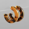 Purple Door Boutique Acrylic Hoop Earrings Tortoise Jewelry