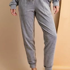 Purple Door Boutique New Arrivals Stars Ash Grey Terry Joggers