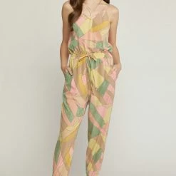 Purple Door Boutique Aztec Daydreams Sage Lemon Jumpsuit New Arrivals