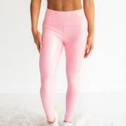 Purple Door Boutique Bronzed Baby Pink Leggings Ladies'