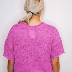 Purple Door Boutique Lovely Spirit Orchid Knit Top