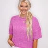 Purple Door Boutique Lovely Spirit Orchid Knit Top