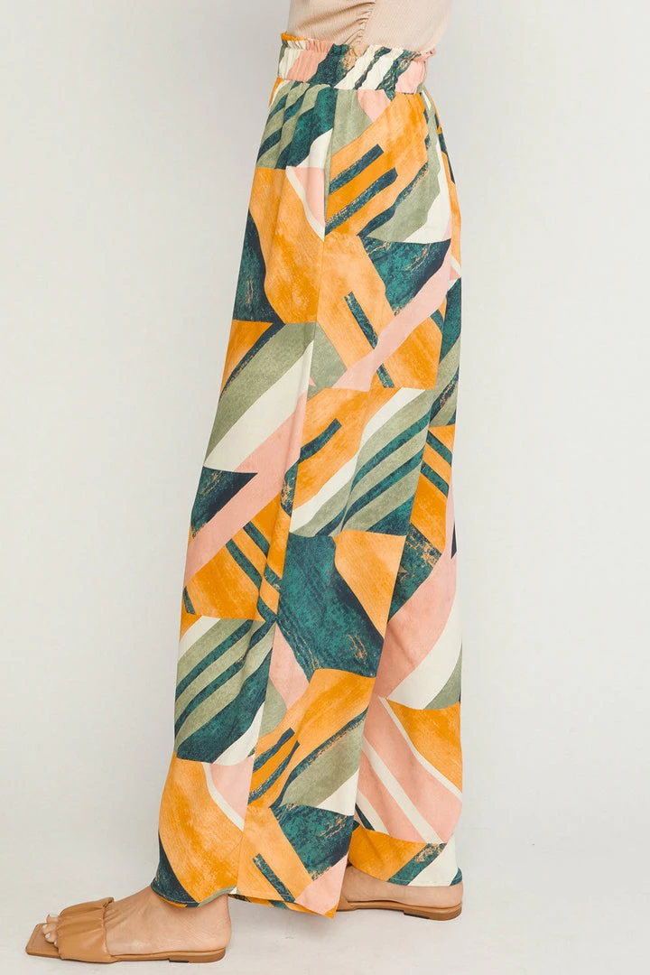 Purple Door Boutique Green Abstract Wide Leg Pants New Arrivals 4 Purple Door Boutique Green Abstract Wide Leg Pants New Arrivals