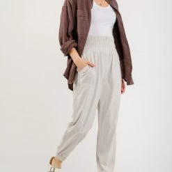 Purple Door Boutique New Arrivals Active Babe Light Beige Joggers