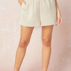 Purple Door Boutique Summer SALE Timeless Tale Beige High Waist Shorts