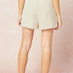 Purple Door Boutique Summer SALE Timeless Tale Beige High Waist Shorts