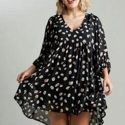 Purple Door Boutique Running Wild Black Animal Print Babydoll Dress Summer SALE