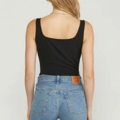 Purple Door Boutique Wishful Heart Black Bodysuit