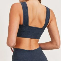 Mono B Athleisure Mono B Meeting Goals Black Sports Bra Ladies'