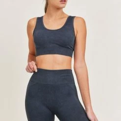 Mono B Athleisure Mono B Meeting Goals Black Sports Bra Ladies'