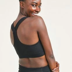 Mono B Athleisure New Arrivals Mono B Black Y-Back Sports Bra