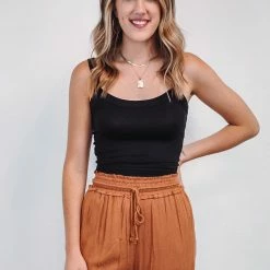 Purple Door Boutique No Regrets Black Crop Tank Top