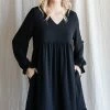 Purple Door Boutique Simple Bliss Black Babydoll Dress New Arrivals