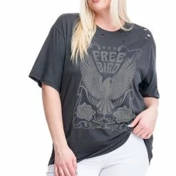 Purple Door Boutique Black Distressed Free Bird Tee New Arrivals 6 Purple Door Boutique Black Distressed Free Bird Tee New Arrivals