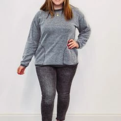 Purple Door Boutique Mono B Fuzzy Charcoal Pullover 15 Purple Door Boutique Mono B Fuzzy Charcoal Pullover