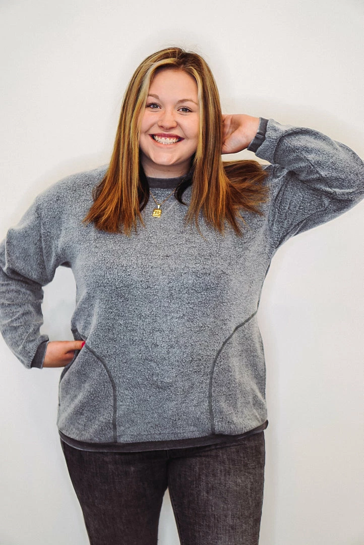 Purple Door Boutique Mono B Fuzzy Charcoal Pullover 5 Purple Door Boutique Mono B Fuzzy Charcoal Pullover