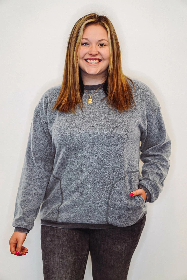 Purple Door Boutique Mono B Fuzzy Charcoal Pullover 3 Purple Door Boutique Mono B Fuzzy Charcoal Pullover