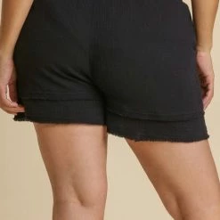 Purple Door Boutique Together Forever Black Gauze Shorts Ladies' 9 Purple Door Boutique Together Forever Black Gauze Shorts Ladies'