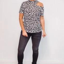 Purple Door Boutique Black Leopard Print Thermal Top $15 & $19 Tops