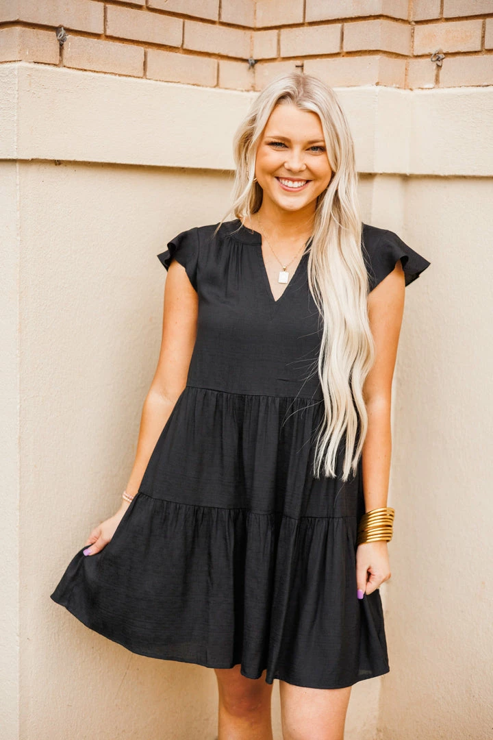 Purple Door Boutique New Arrivals Midnight Dreams Black Textured Dress 1 Purple Door Boutique New Arrivals Midnight Dreams Black Textured Dress